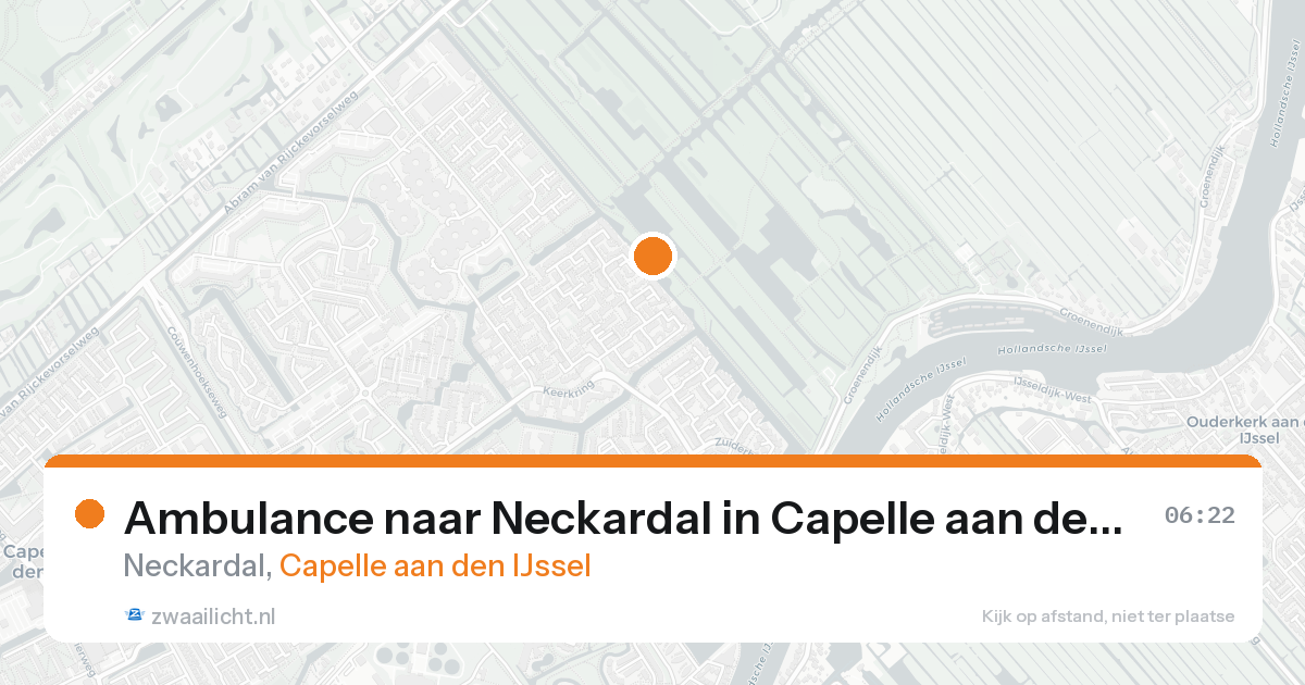 Ambulance naar Neckardal in Capelle aan den IJssel — 17 aug 2026