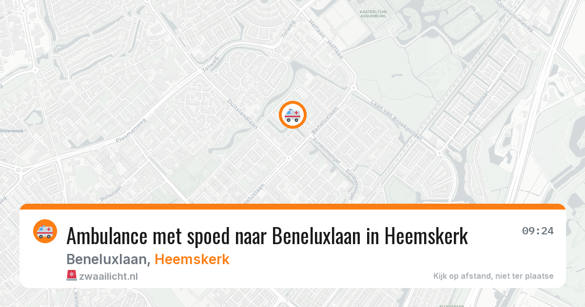 Ambulance met spoed naar Beneluxlaan in Heemskerk — 1 jun 2026
