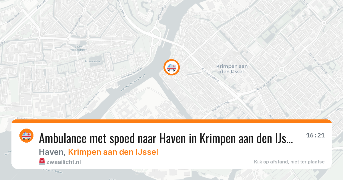 Ambulance met spoed naar Haven in Krimpen aan den IJssel — 24 jun 2026