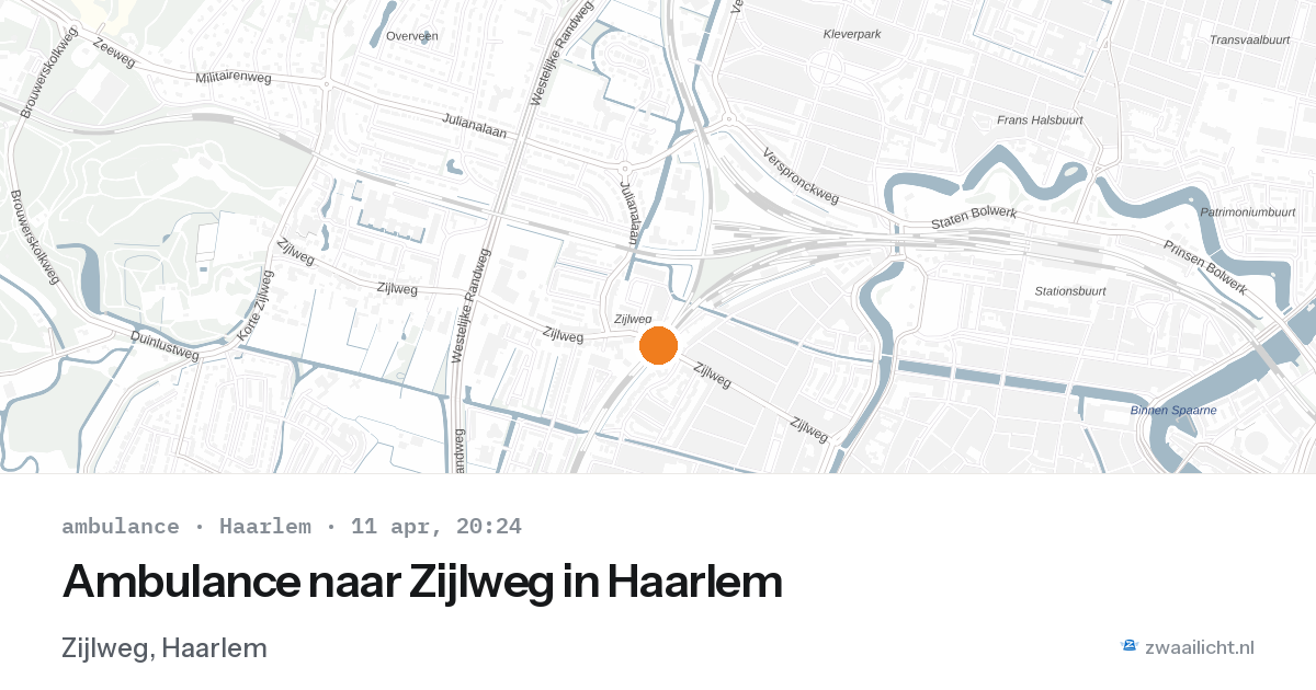 Ambulance naar Zijlweg in Haarlem — 11 apr 2026