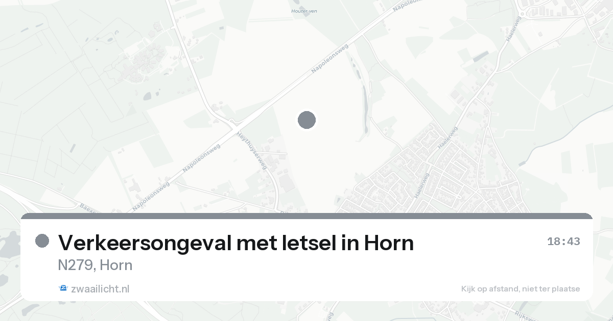 Verkeersongeval met letsel in Horn — 25 aug 2026