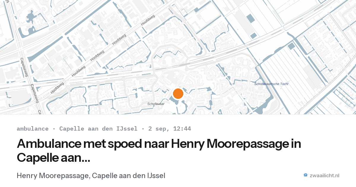 Ambulance met spoed naar Henry Moorepassage in Capelle aan den IJssel — 2 sep 2026