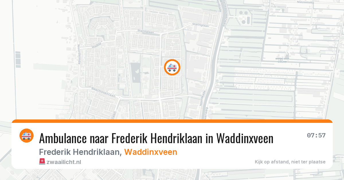 Ambulance naar Frederik Hendriklaan in Waddinxveen — 8 apr 2026