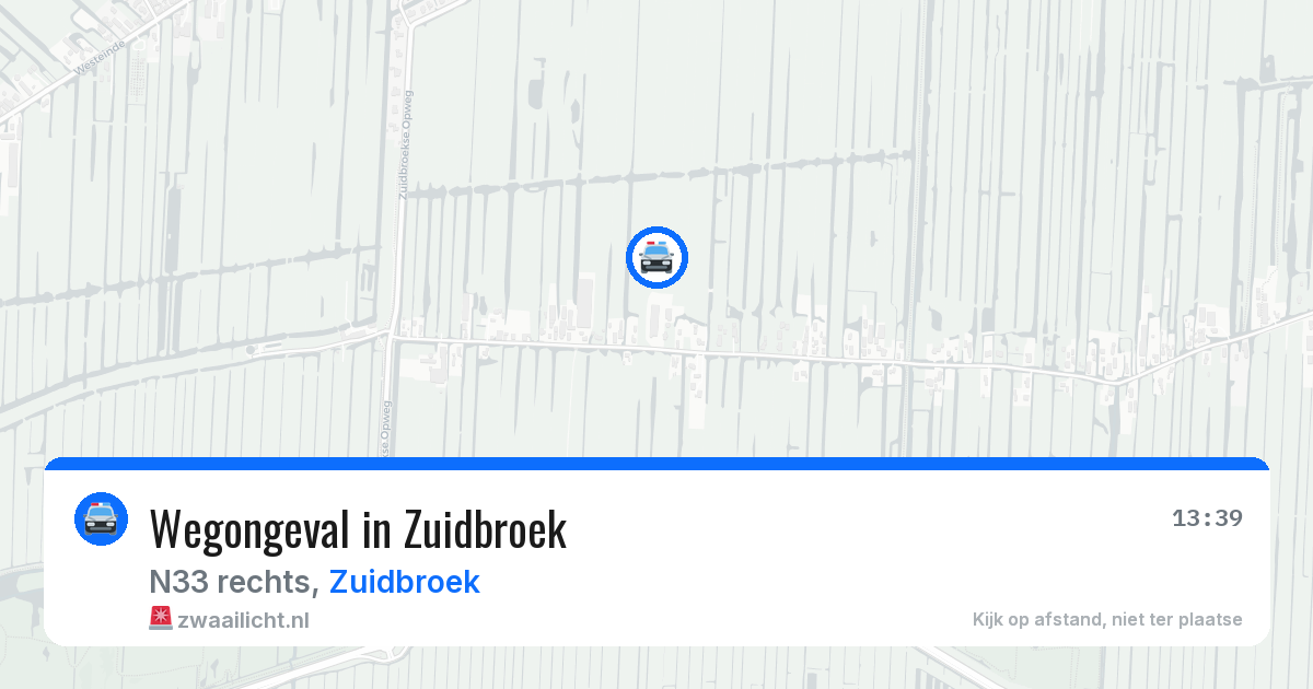 Wegongeval in Zuidbroek — 19 apr 2026