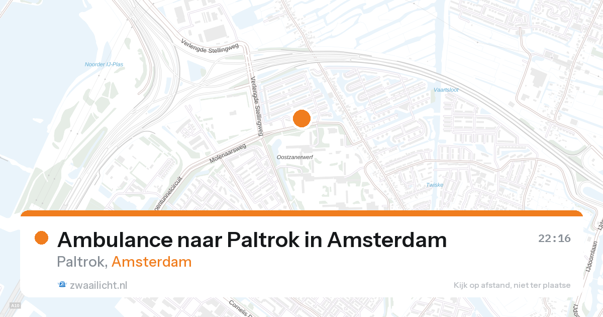 Ambulance naar Paltrok in Amsterdam — 27 aug 2026