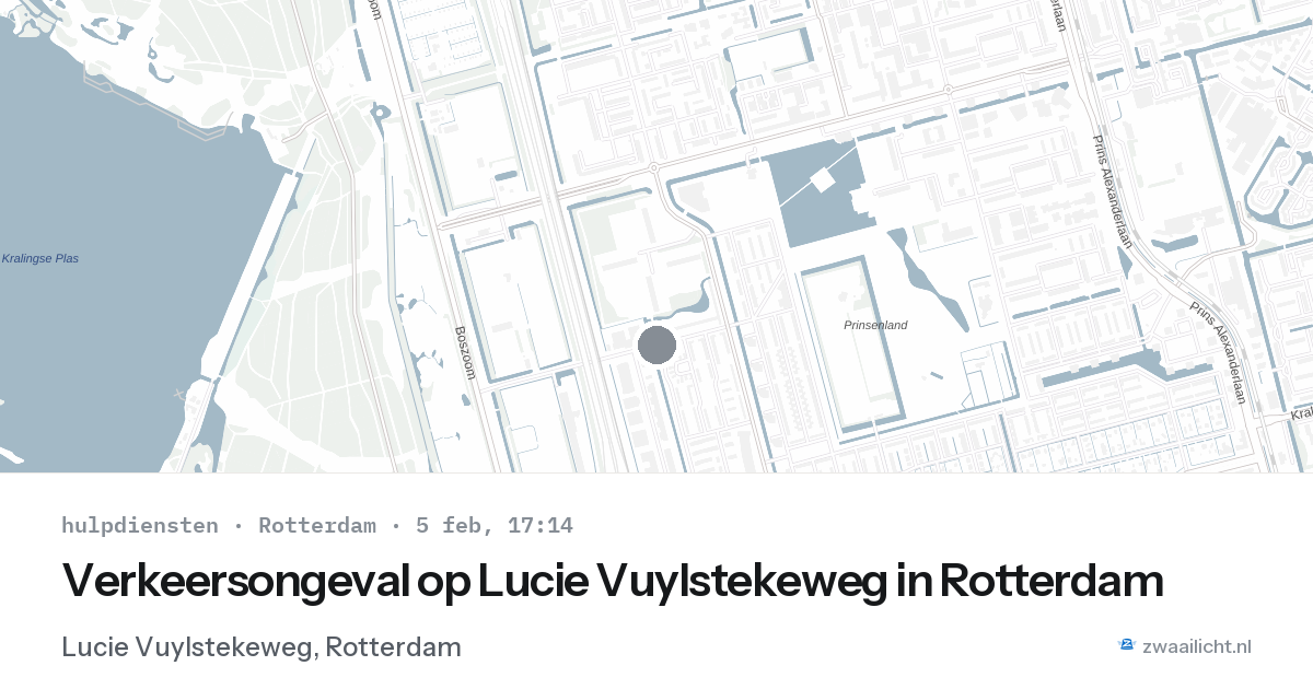 Verkeersongeval op Lucie Vuylstekeweg in Rotterdam — 5 feb 2026