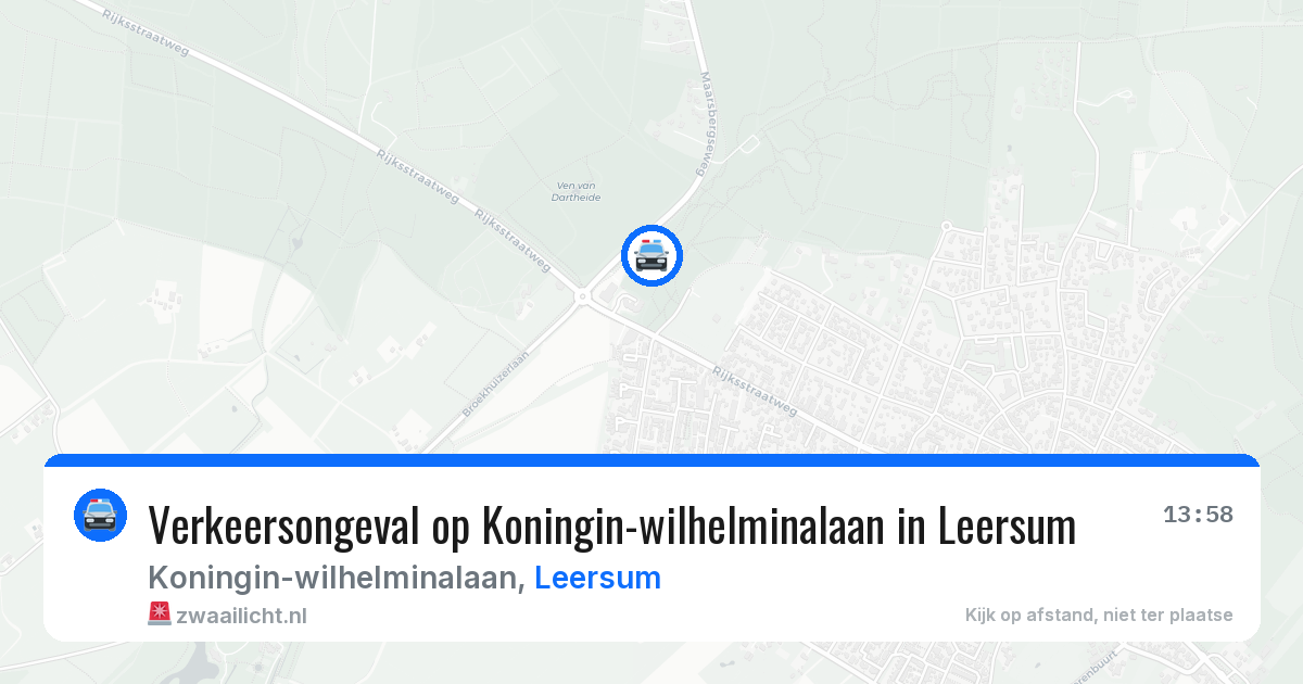 Verkeersongeval op Koningin-wilhelminalaan in Leersum — 9 feb 2026