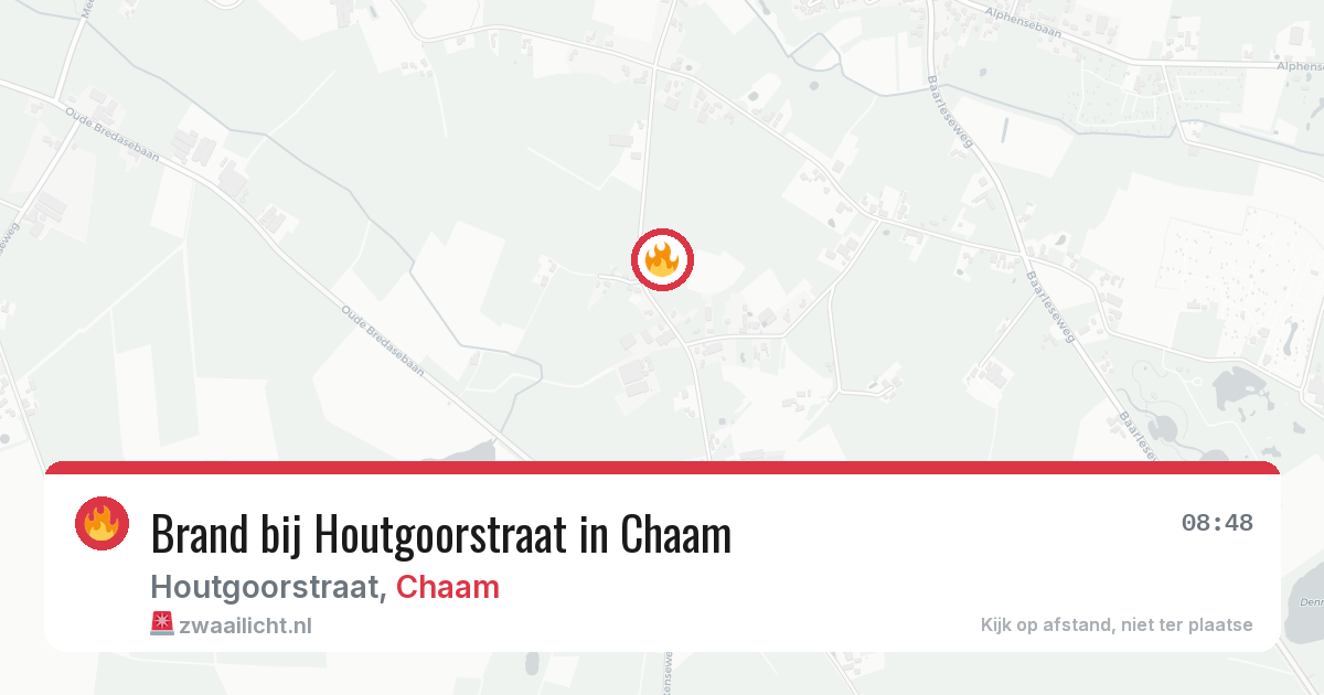 Brand bij Houtgoorstraat in Chaam — 6 jul 2026
