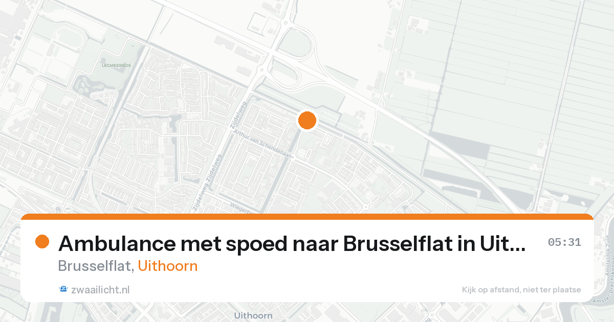 Ambulance met spoed naar Brusselflat in Uithoorn — 25 mei 2026