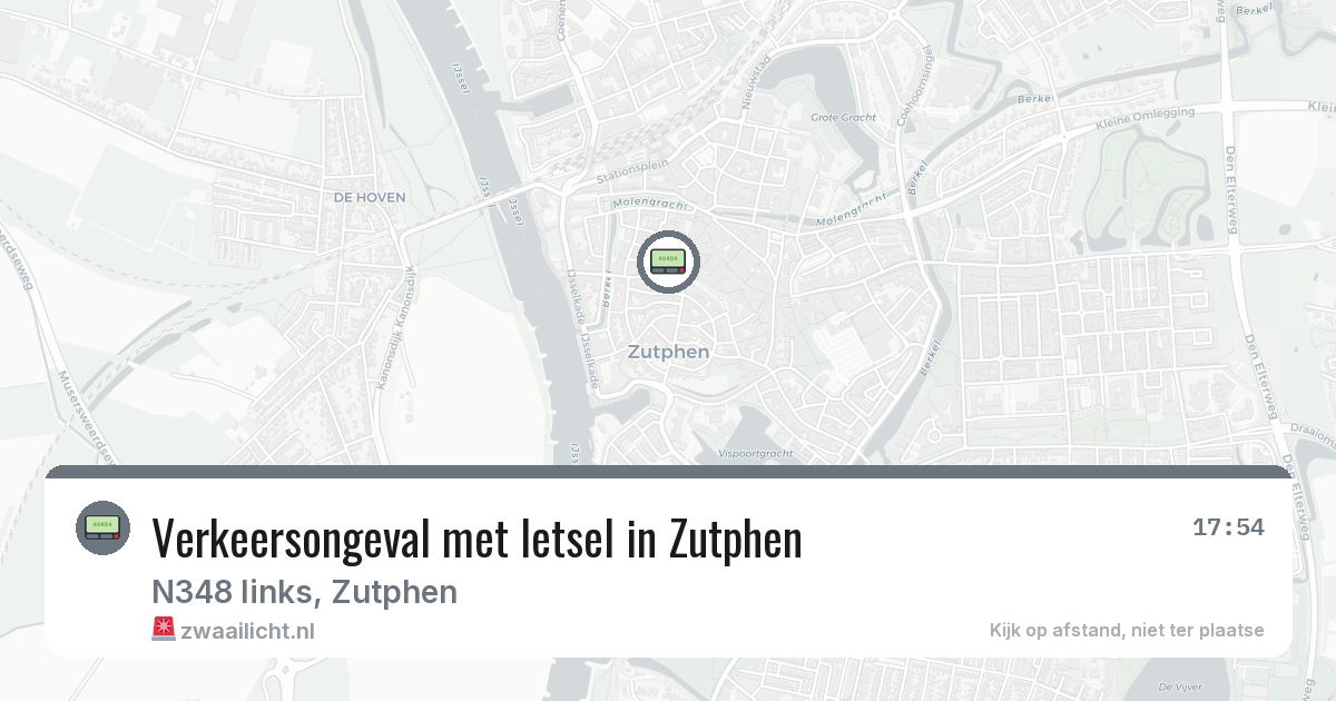 Verkeersongeval met letsel in Zutphen — 30 mei 2026