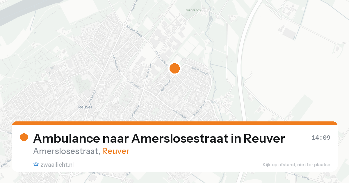 Ambulance naar Amerslosestraat in Reuver — 24 aug 2026