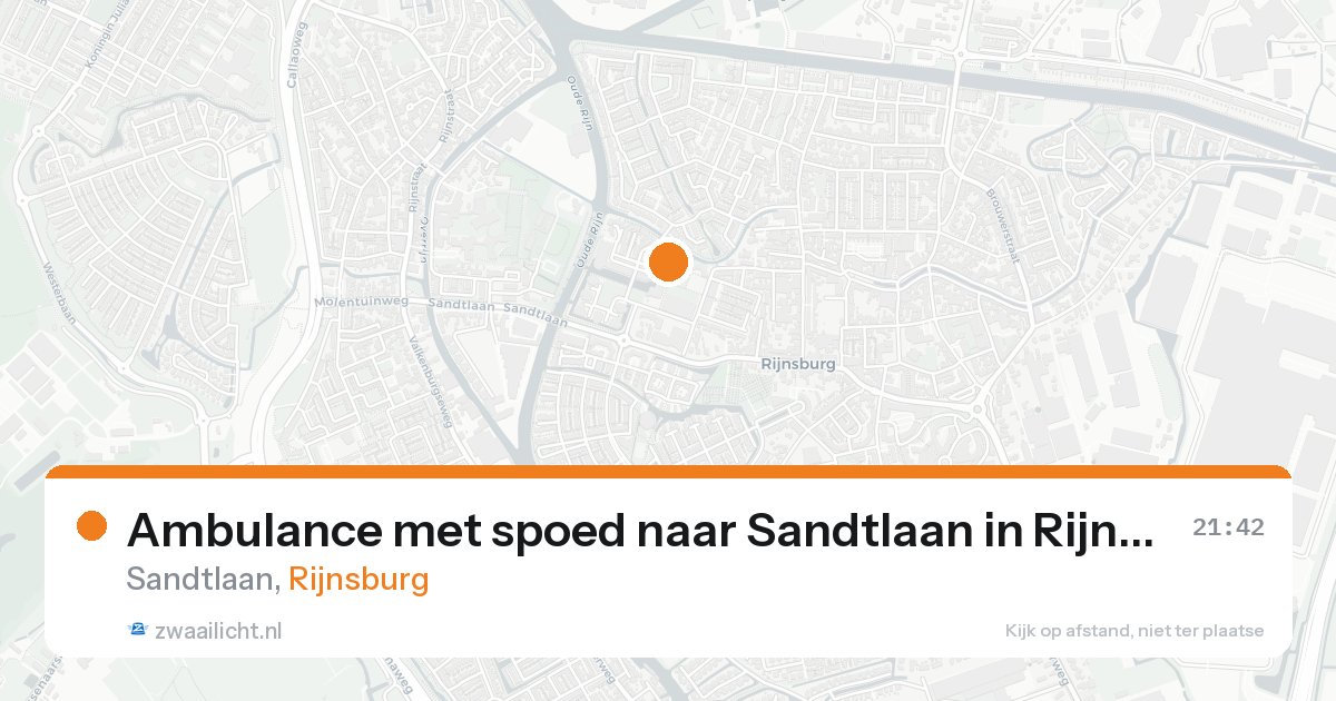 Ambulance met spoed naar Sandtlaan in Rijnsburg — 13 aug 2026