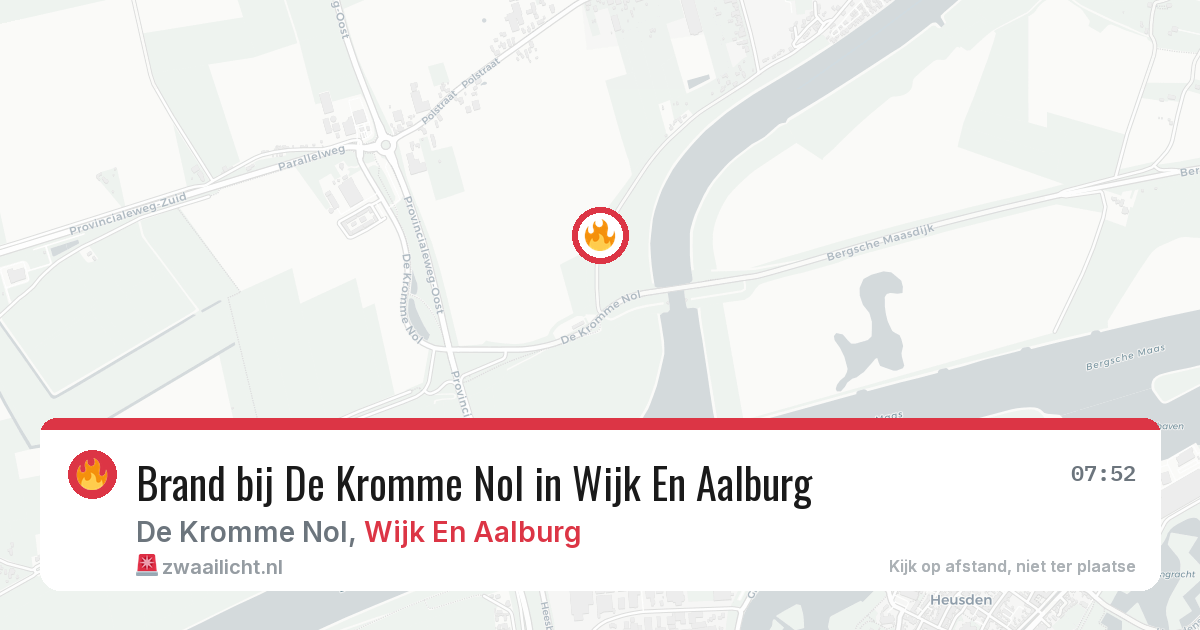 Brand bij De Kromme Nol in Wijk En Aalburg — 7 mei 2026
