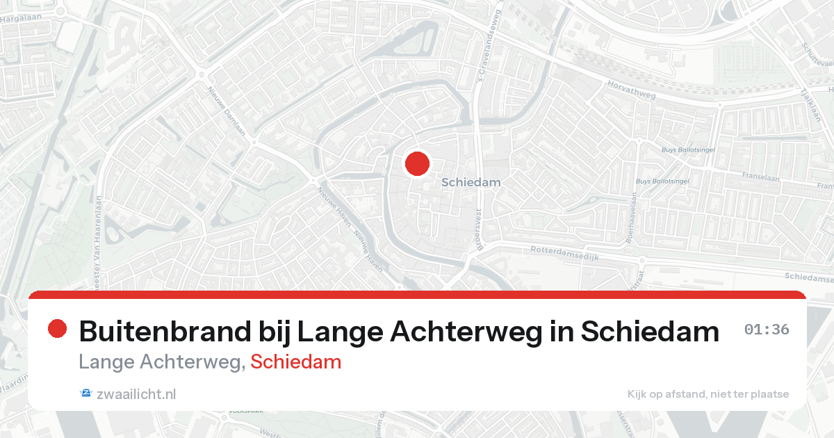 Buitenbrand bij Lange Achterweg in Schiedam — 17 aug 2026