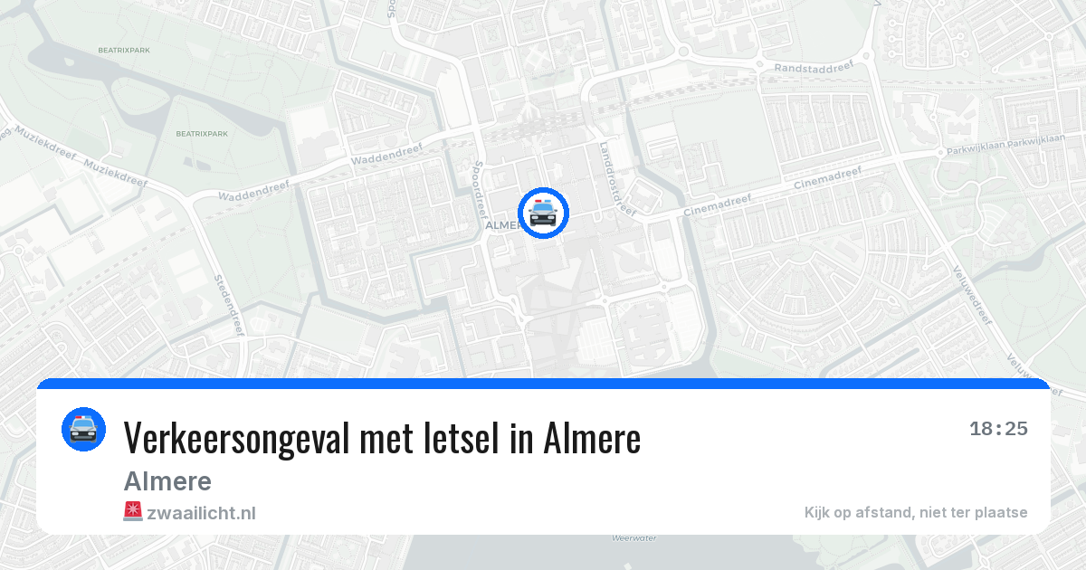 Verkeersongeval met letsel in Almere — 28 jun 2026