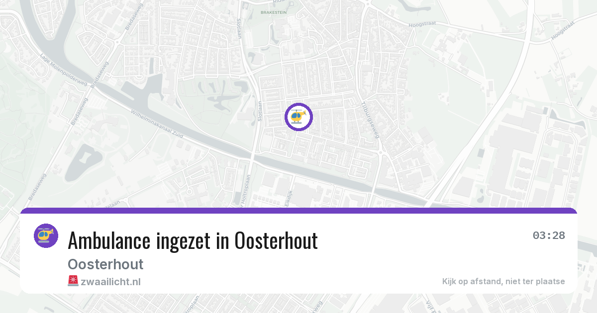 Ambulance ingezet in Oosterhout — 30 jul 2026