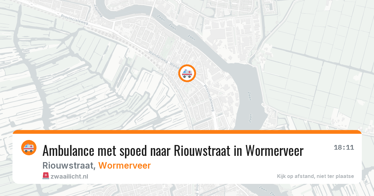 Ambulance met spoed naar Riouwstraat in Wormerveer — 11 aug 2026