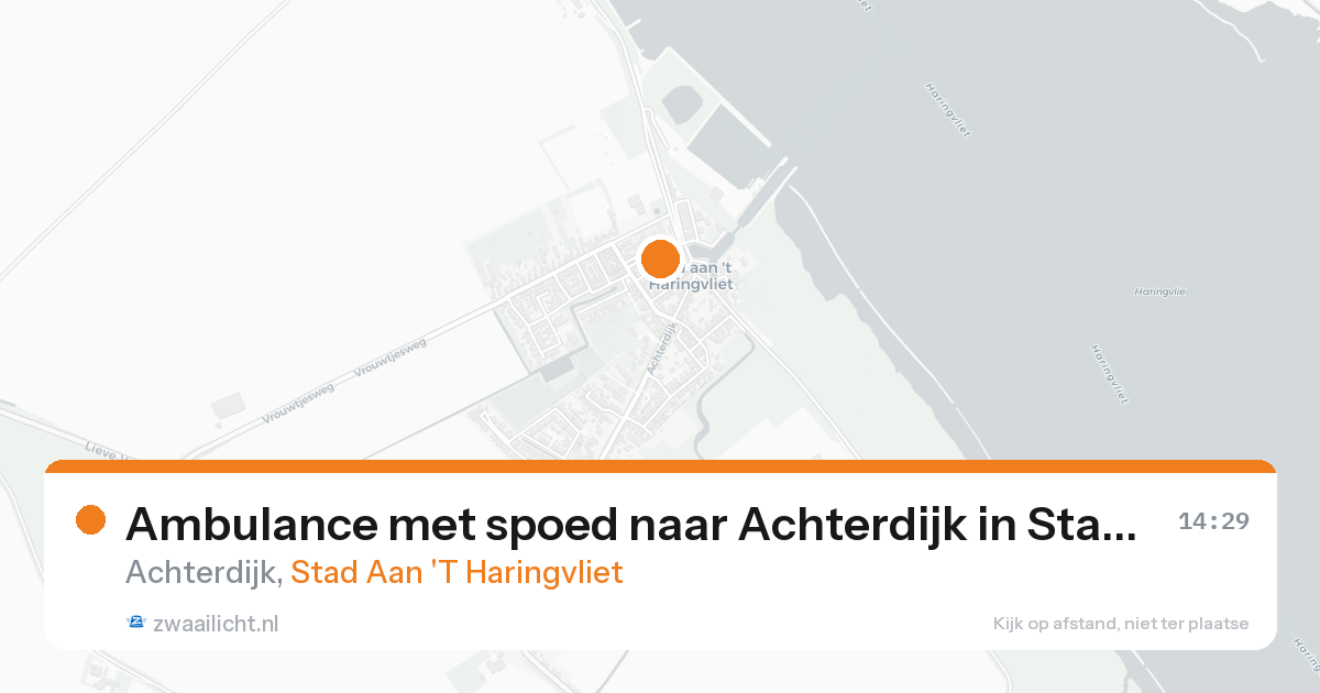 Ambulance met spoed naar Achterdijk in Stad Aan 'T Haringvliet — 25 apr 2026