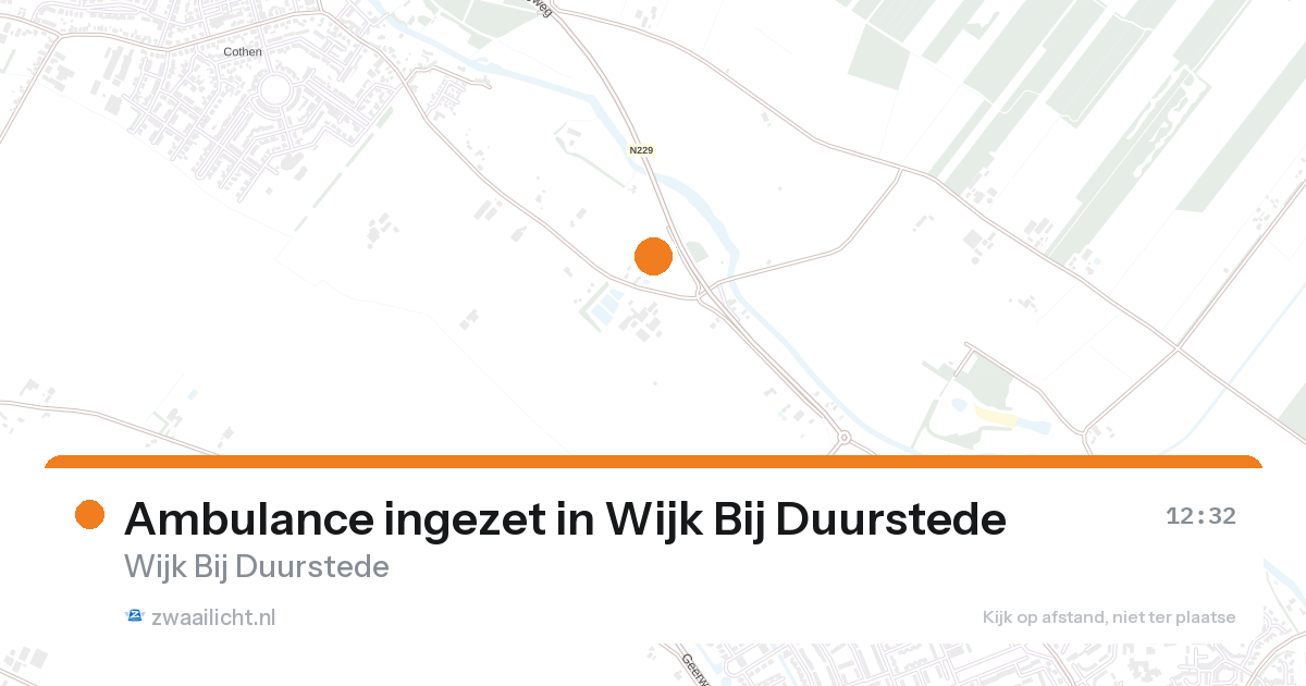Ambulance ingezet in Wijk Bij Duurstede — 26 aug 2026