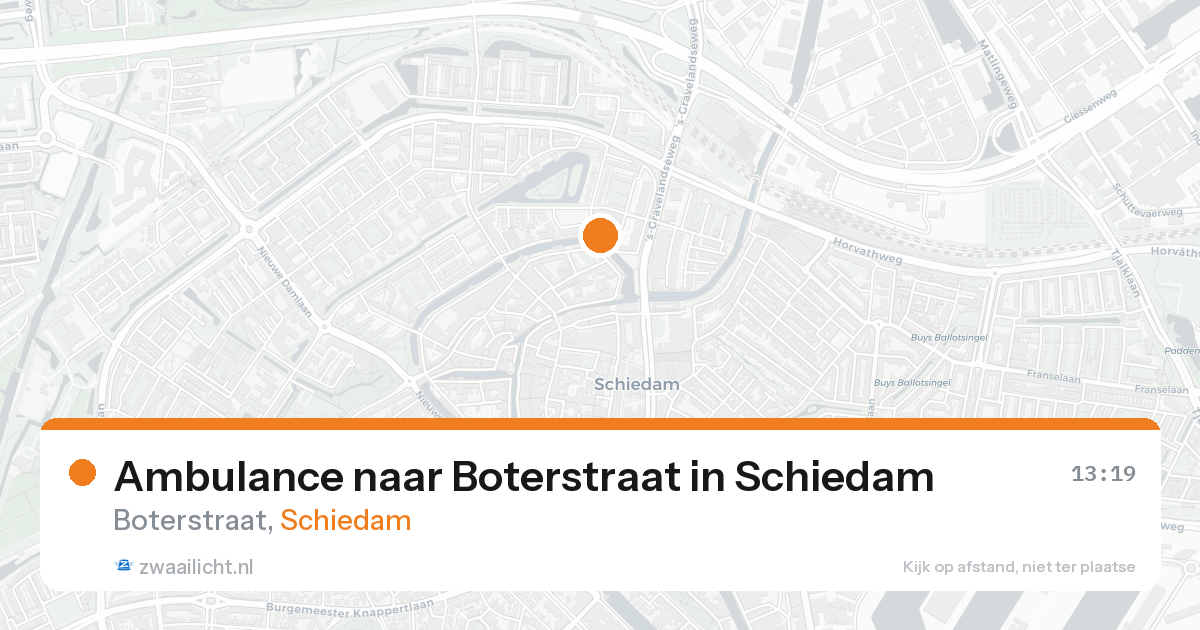 Ambulance naar Boterstraat in Schiedam — 29 mei 2026