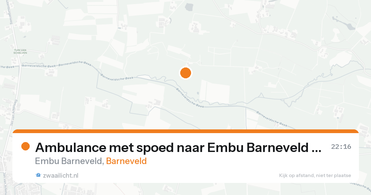Ambulance met spoed naar Embu Barneveld in Barneveld — 12 jun 2026