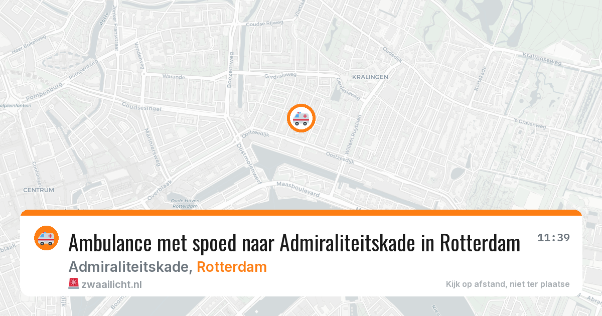 Ambulance met spoed naar Admiraliteitskade in Rotterdam — 12 aug 2026