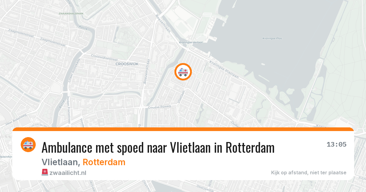 Ambulance met spoed naar Vlietlaan in Rotterdam — 23 mrt 2026