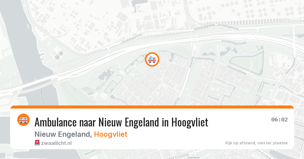 Ambulance naar Nieuw Engeland in Hoogvliet — 3 jun 2026