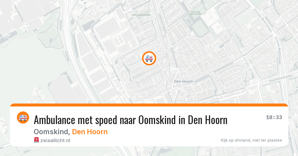 Ambulance met spoed naar Oomskind in Den Hoorn — 9 aug 2026