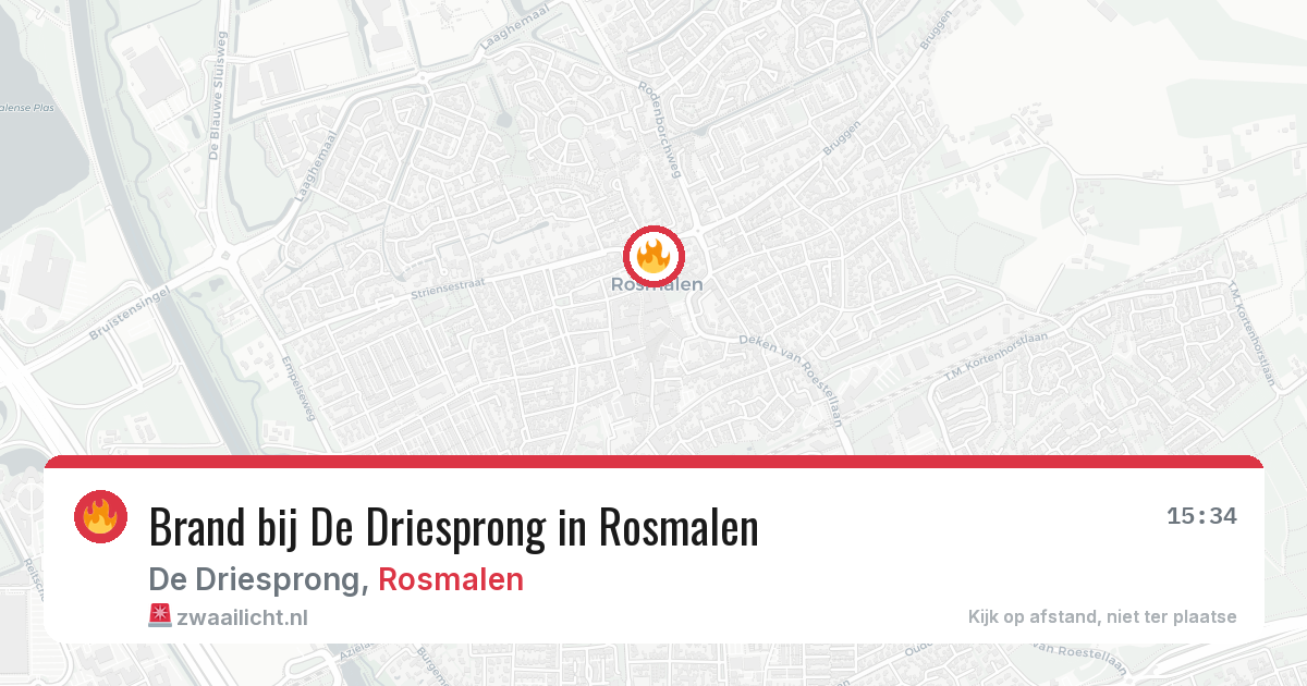 Brand bij De Driesprong in Rosmalen — 31 mei 2026