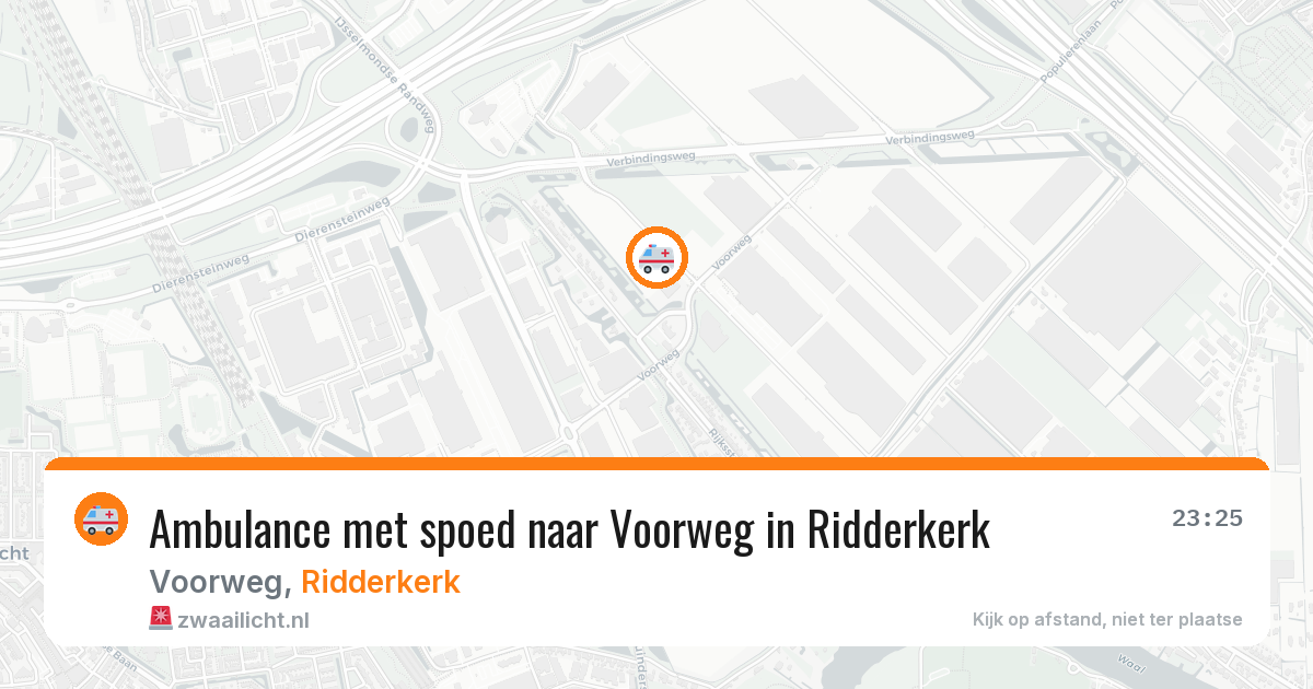 Ambulance met spoed naar Voorweg in Ridderkerk — 11 jul 2026