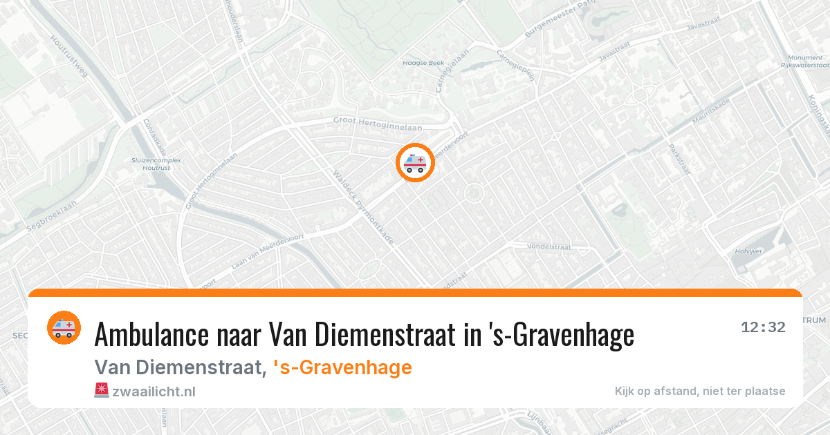 Ambulance naar Van Diemenstraat in 's-Gravenhage — 31 jul 2026