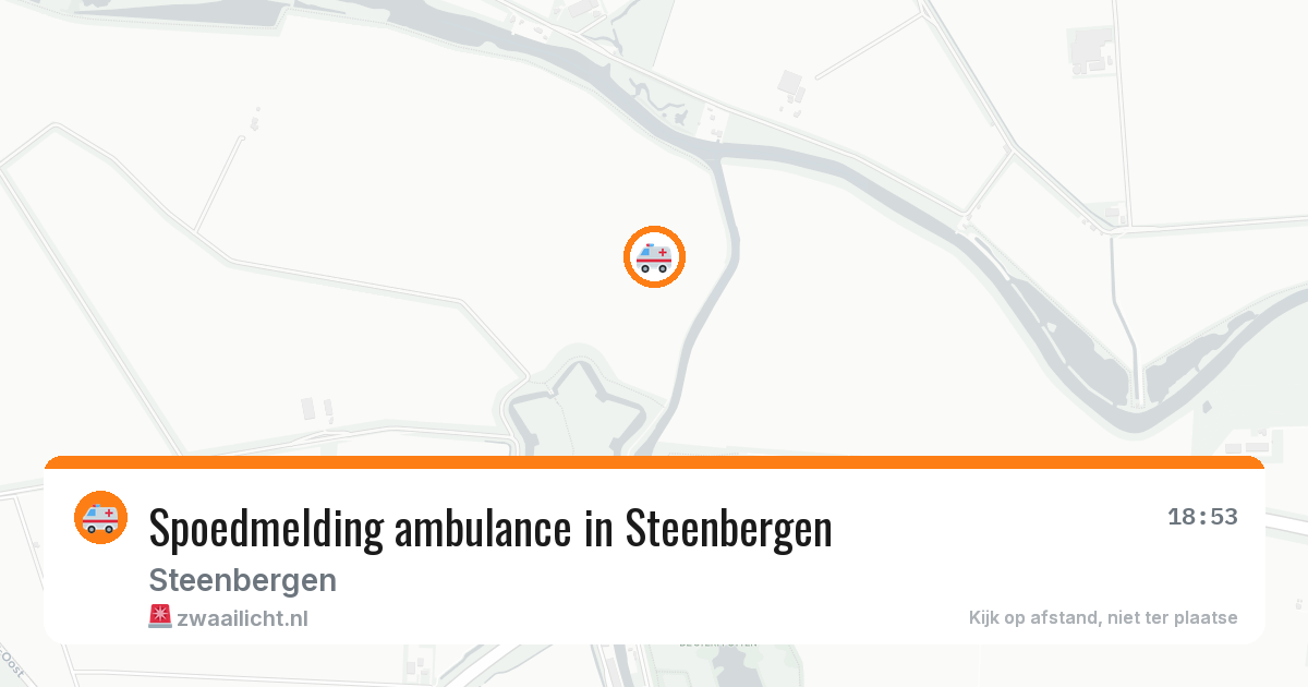 Spoedmelding ambulance in Steenbergen — 15 jul 2026