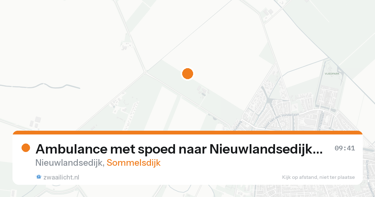 Ambulance met spoed naar Nieuwlandsedijk in Sommelsdijk — 23 aug 2026