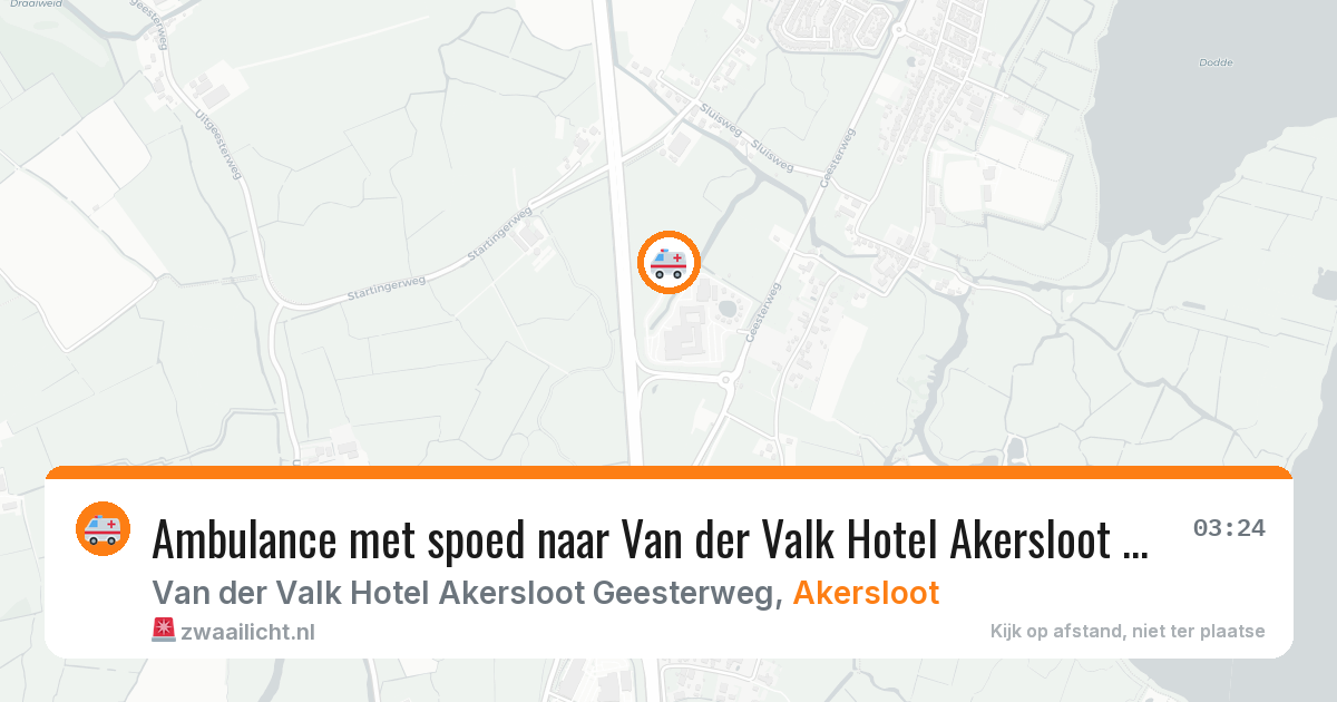Ambulance met spoed naar Van der Valk Hotel Akersloot Geesterweg in Akersloot — 9 feb 2026