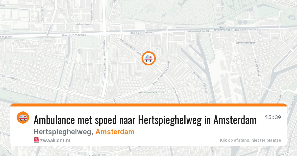 Ambulance met spoed naar Hertspieghelweg in Amsterdam — 29 jan 2026