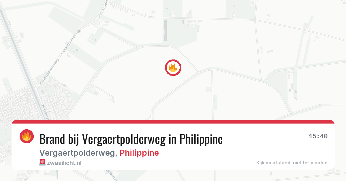 Brand bij Vergaertpolderweg in Philippine — 24 mei 2026