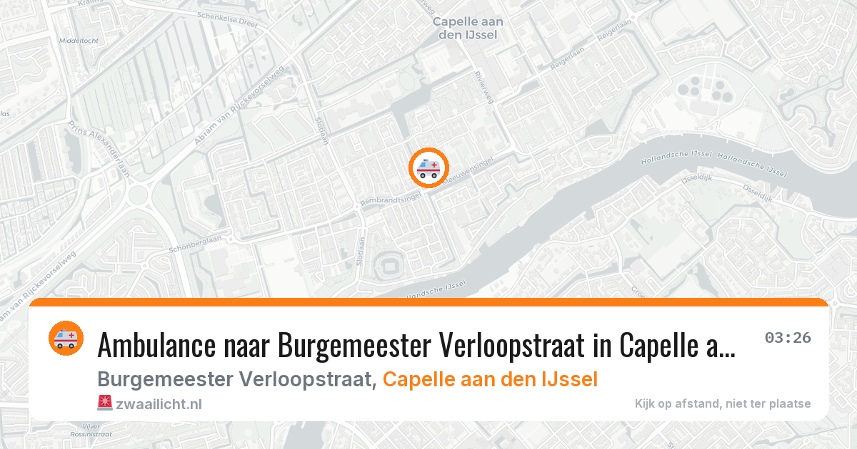 Ambulance naar Burgemeester Verloopstraat in Capelle aan den IJssel — 6 mei 2026