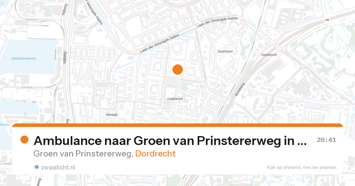 Ambulance naar Groen van Prinstererweg in Dordrecht — 31 jan 2026