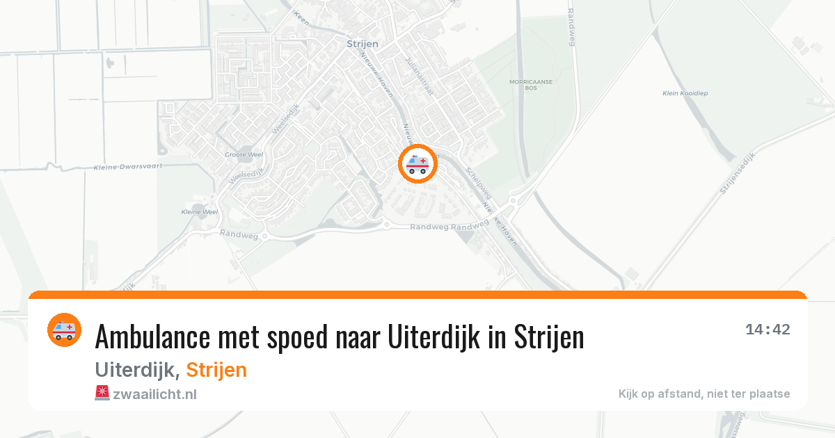 Ambulance met spoed naar Uiterdijk in Strijen — 17 apr 2026
