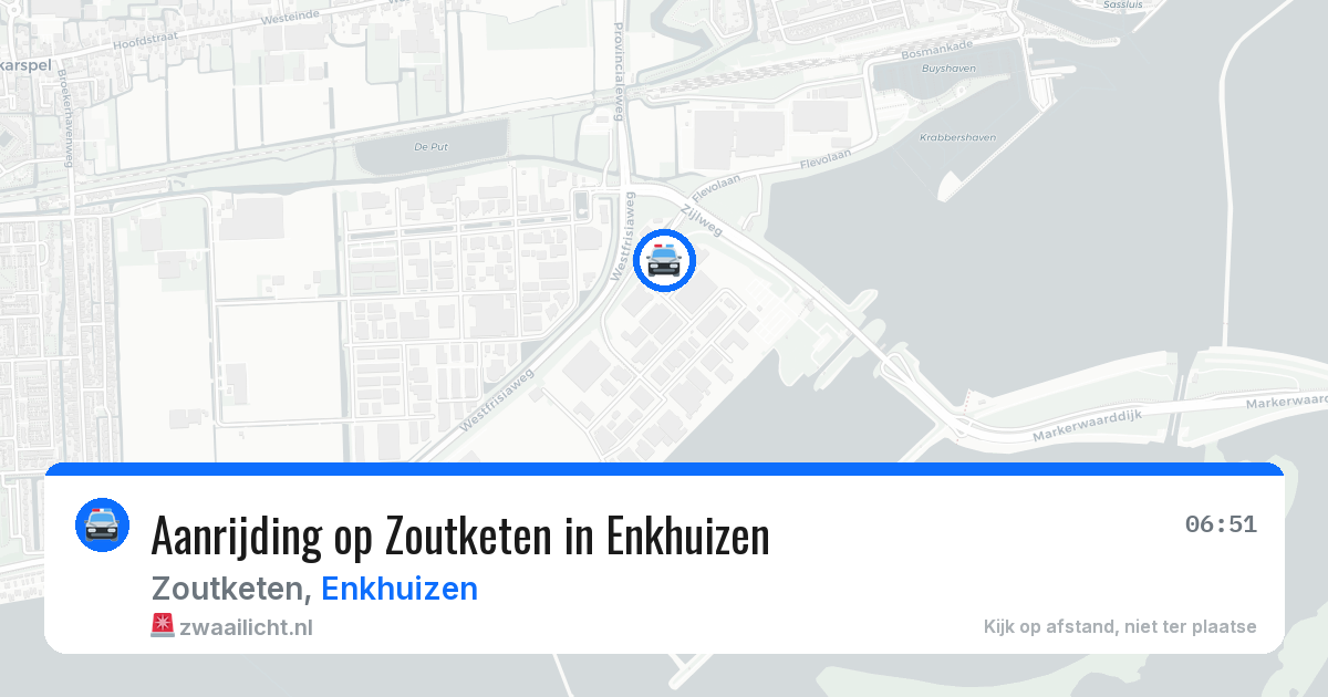 Aanrijding op Zoutketen in Enkhuizen — 22 jun 2026