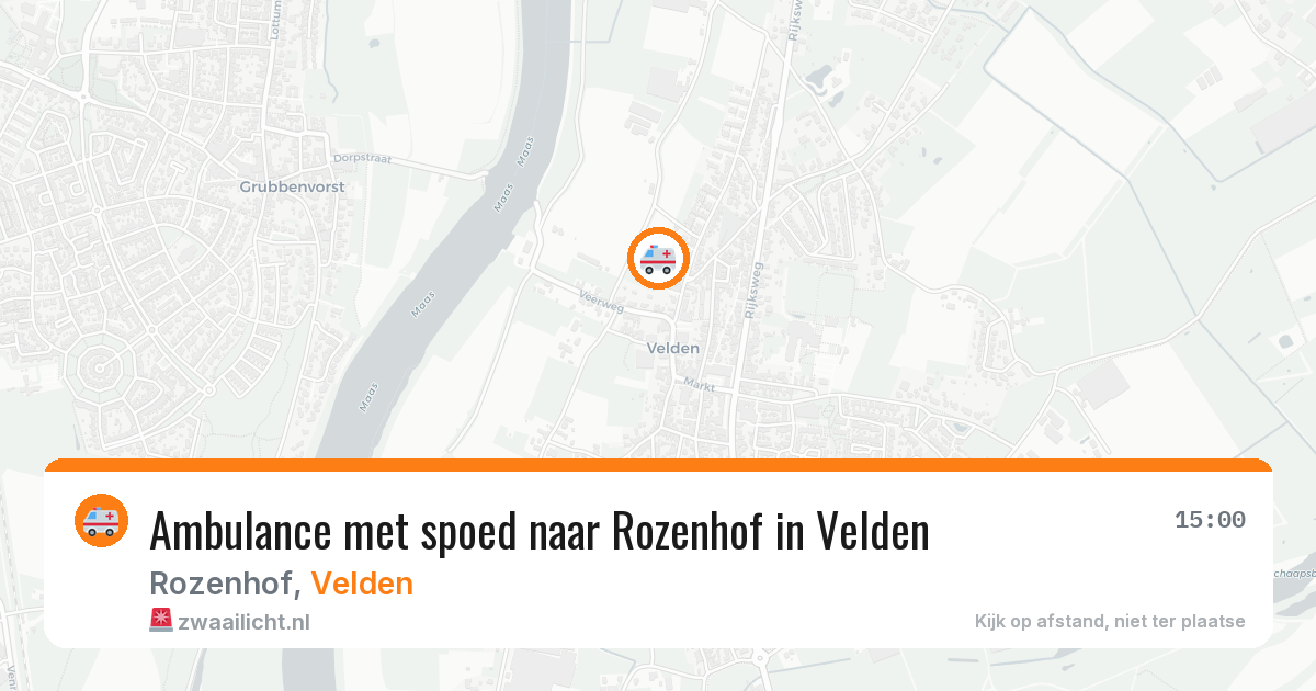 Ambulance met spoed naar Rozenhof in Velden — 27 jul 2026