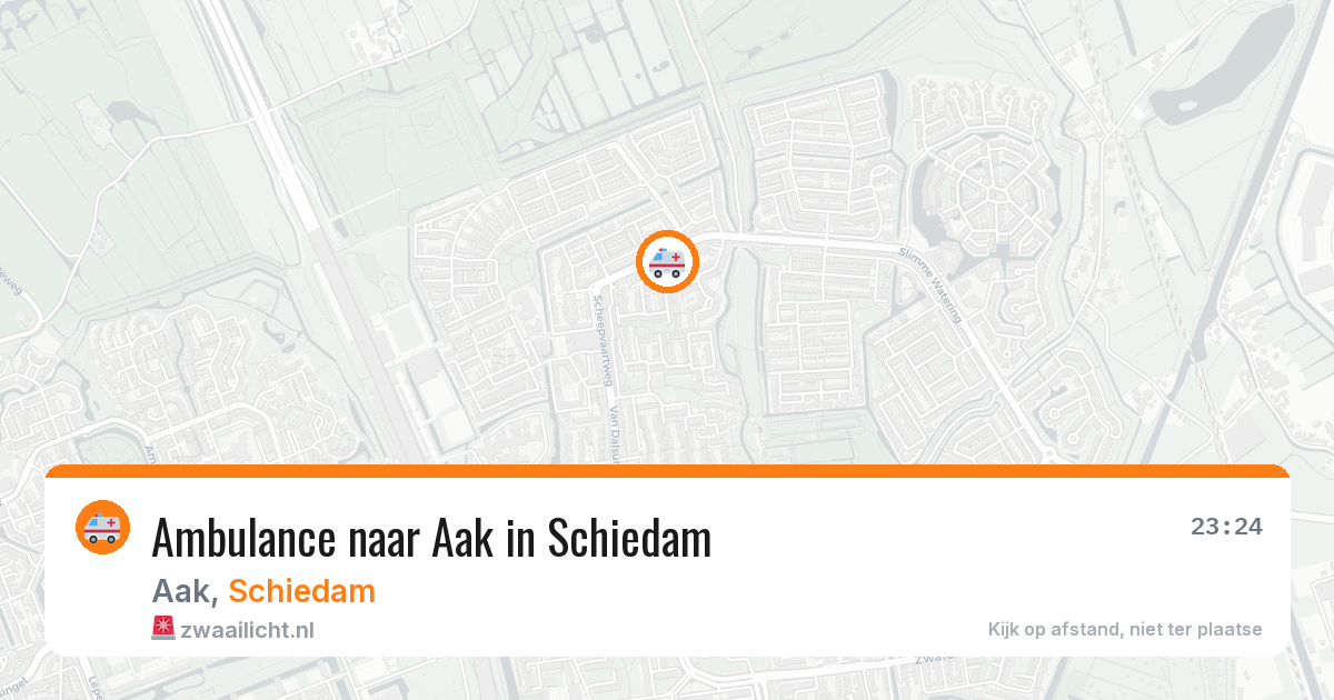 Ambulance naar Aak in Schiedam — 4 jul 2026