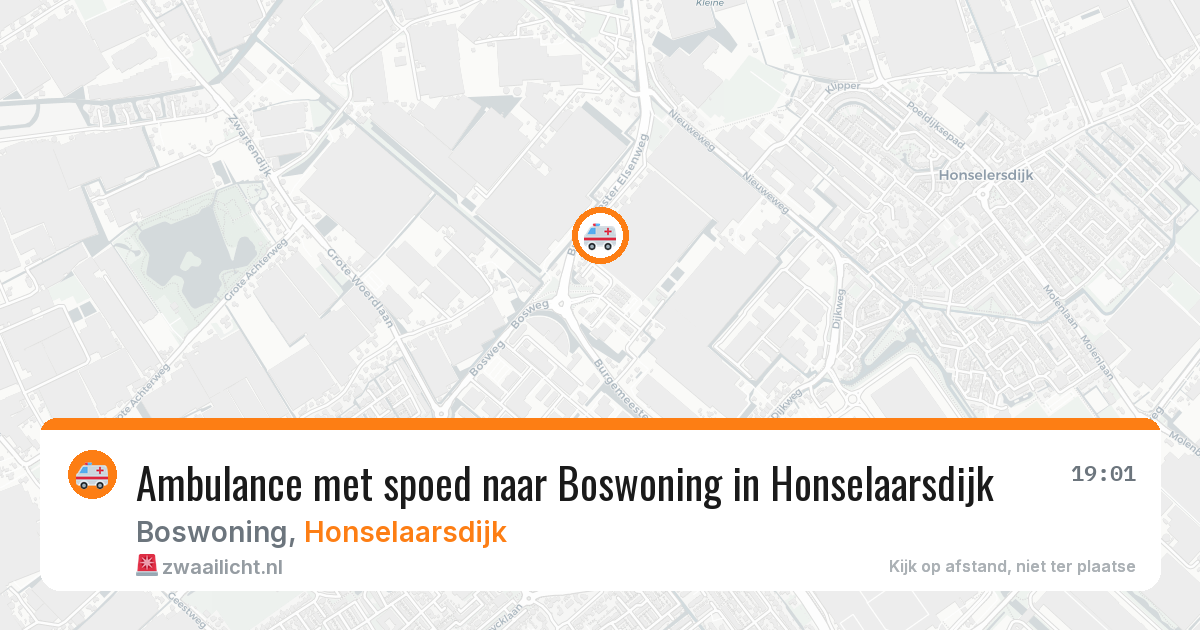 Ambulance met spoed naar Boswoning in Honselaarsdijk — 28 jan 2026