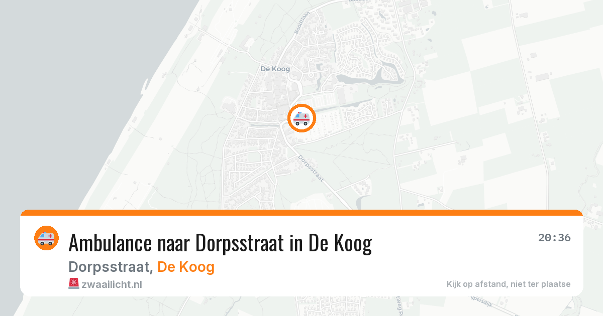 Ambulance naar Dorpsstraat in De Koog — 24 mrt 2026
