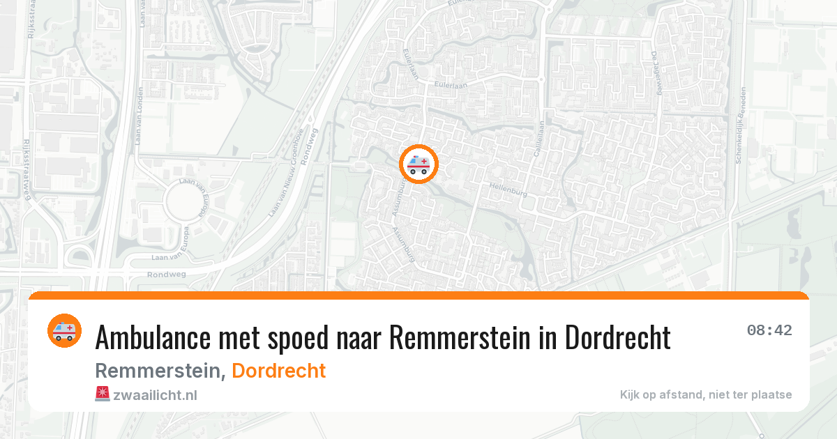 Ambulance met spoed naar Remmerstein in Dordrecht — 12 aug 2026