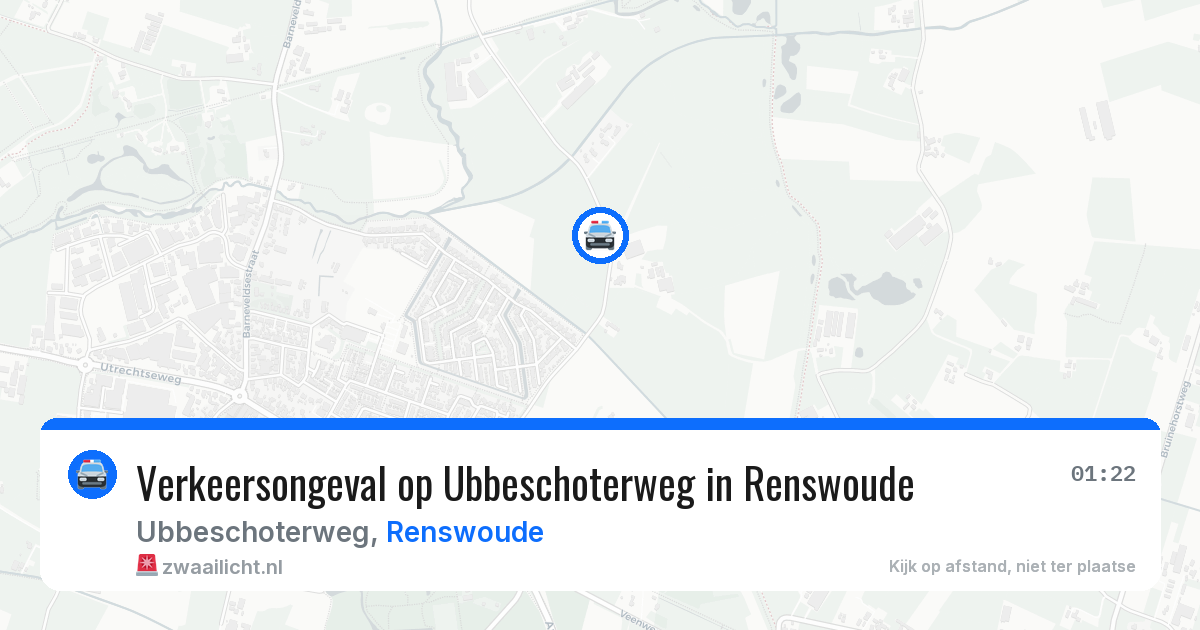 Verkeersongeval op Ubbeschoterweg in Renswoude — 2 mei 2026