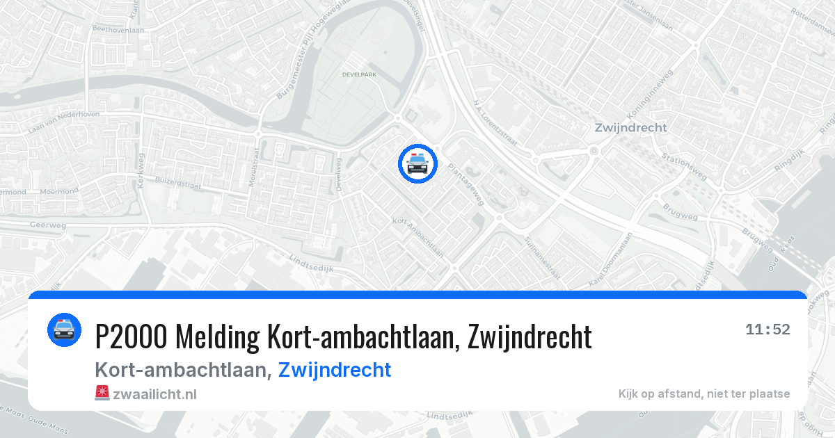 P2000 Melding Kort-ambachtlaan, Zwijndrecht — 23 mei 2026