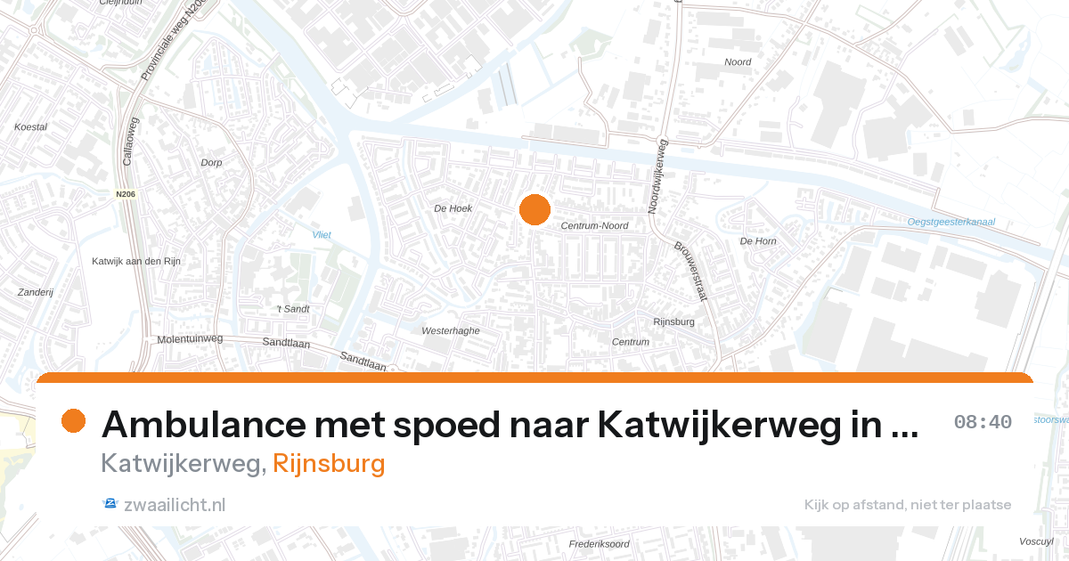 Ambulance met spoed naar Katwijkerweg in Rijnsburg — 28 aug 2026