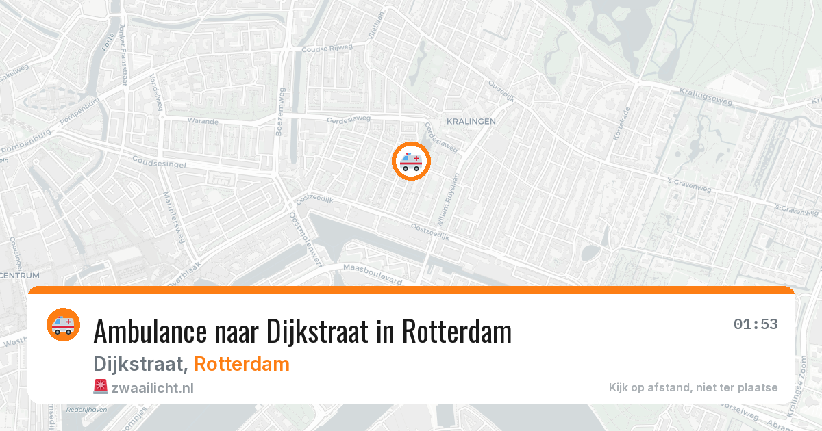Ambulance naar Dijkstraat in Rotterdam — 19 apr 2026